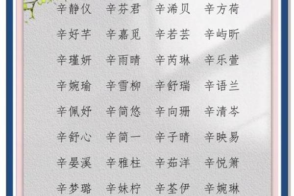 夏姓女孩名字精选与寓意解析