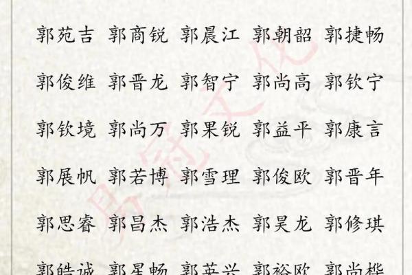 独特又有寓意的郭姓名字推荐