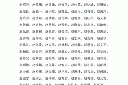 赵姓男孩女孩起名指南：精选名字大全