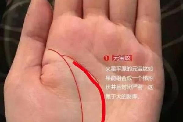 手相中的元宝纹，揭秘横财运的神奇奥秘