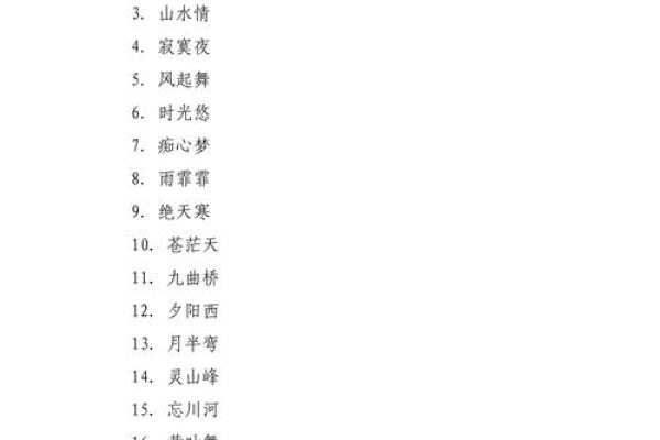最受欢迎的四字名字大全