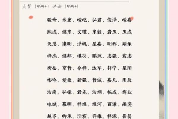 起名俊，如何为宝宝选择最有寓意的名字