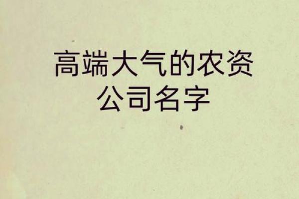 打造品牌力！农业公司起名的黄金法则