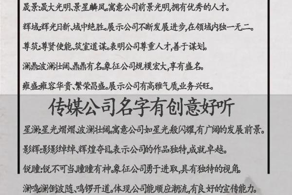 公司起名来由如何影响企业走向成功
