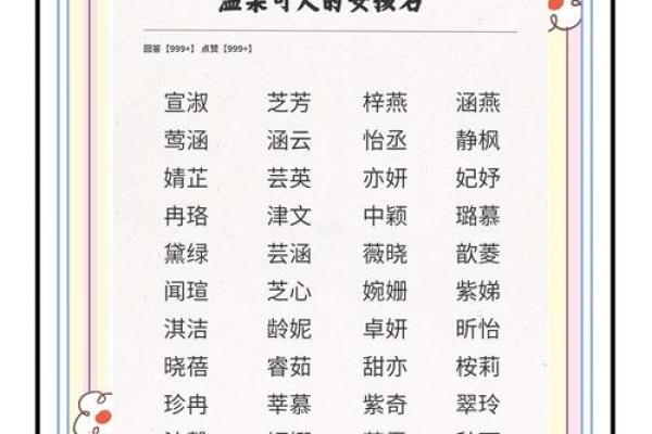 女孩名字大全，带你找到最适合的那个