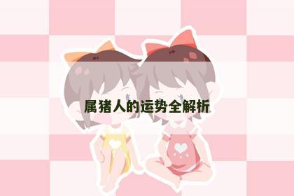 属猪人的运势全解析