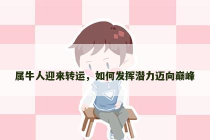 属牛人迎来转运，如何发挥潜力迈向巅峰