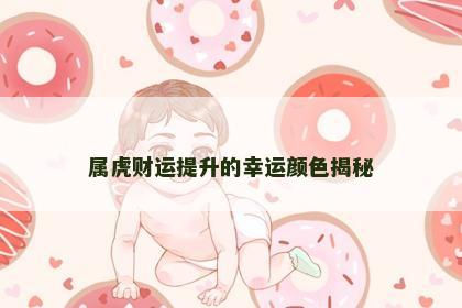 属虎财运提升的幸运颜色揭秘
