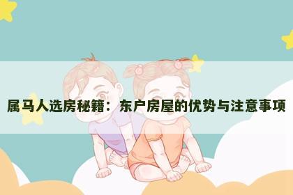 属马人选房秘籍：东户房屋的优势与注意事项