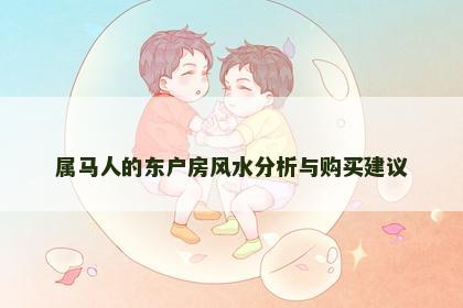 属马人的东户房风水分析与购买建议