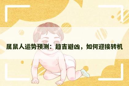 属鼠人运势预测：趋吉避凶，如何迎接转机