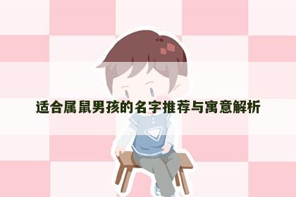 适合属鼠男孩的名字推荐与寓意解析