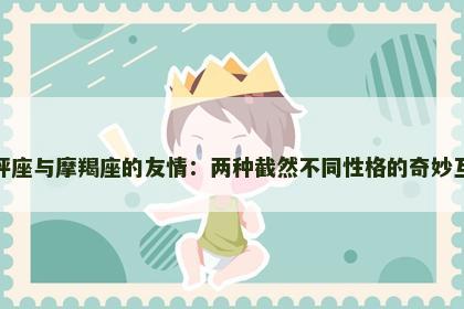 天秤座与摩羯座的友情：两种截然不同性格的奇妙互补