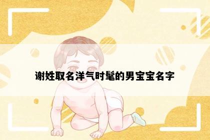 谢姓取名洋气时髦的男宝宝名字
