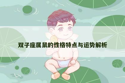 双子座属鼠的性格特点与运势解析