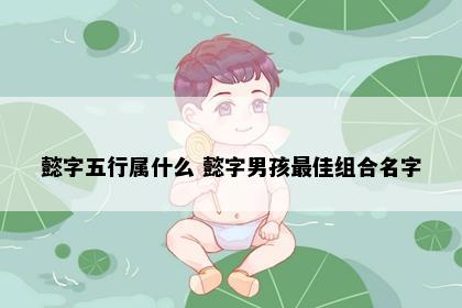 懿字五行属什么 懿字男孩最佳组合名字