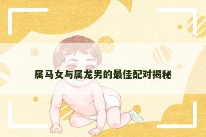 属马女与属龙男的最佳配对揭秘