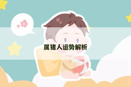 属猪人运势解析