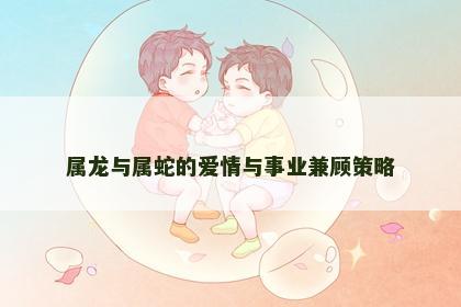 属龙与属蛇的爱情与事业兼顾策略
