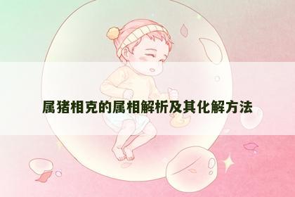 属猪相克的属相解析及其化解方法