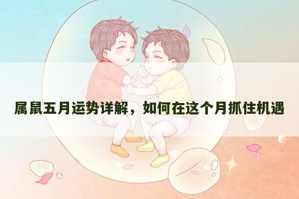 属鼠五月运势详解，如何在这个月抓住机遇