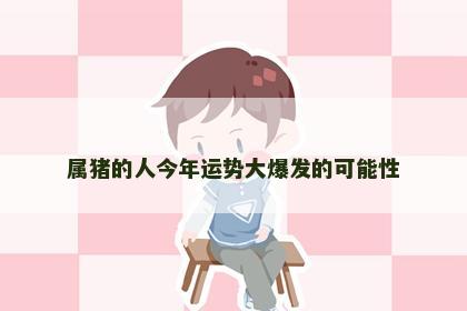属猪的人今年运势大爆发的可能性