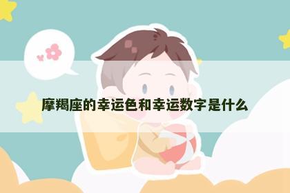 摩羯座的幸运色和幸运数字是什么