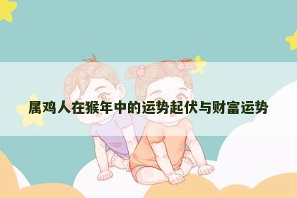 属鸡人在猴年中的运势起伏与财富运势
