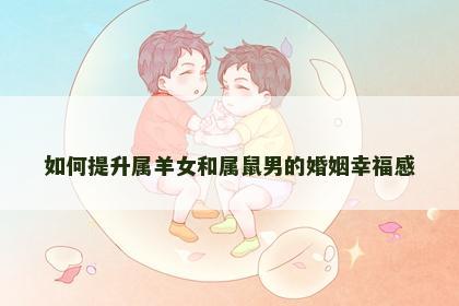 如何提升属羊女和属鼠男的婚姻幸福感