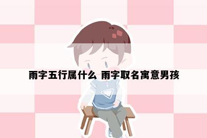 雨字五行属什么 雨字取名寓意男孩