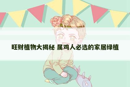 旺财植物大揭秘 属鸡人必选的家居绿植