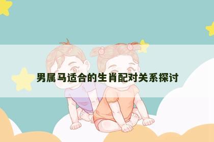 男属马适合的生肖配对关系探讨