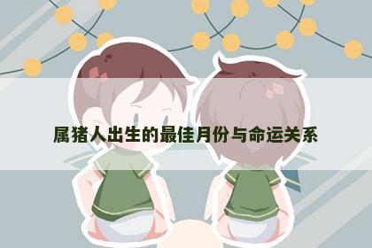 属猪人出生的最佳月份与命运关系