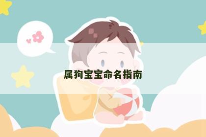 属狗宝宝命名指南