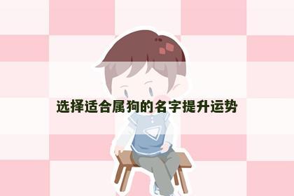 选择适合属狗的名字提升运势