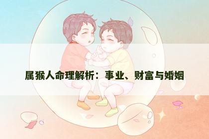 属猴人命理解析：事业、财富与婚姻