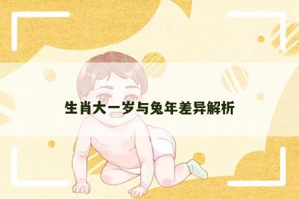 生肖大一岁与兔年差异解析