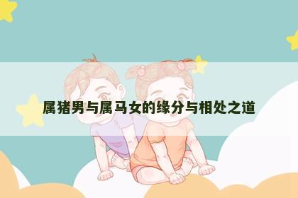 属猪男与属马女的缘分与相处之道